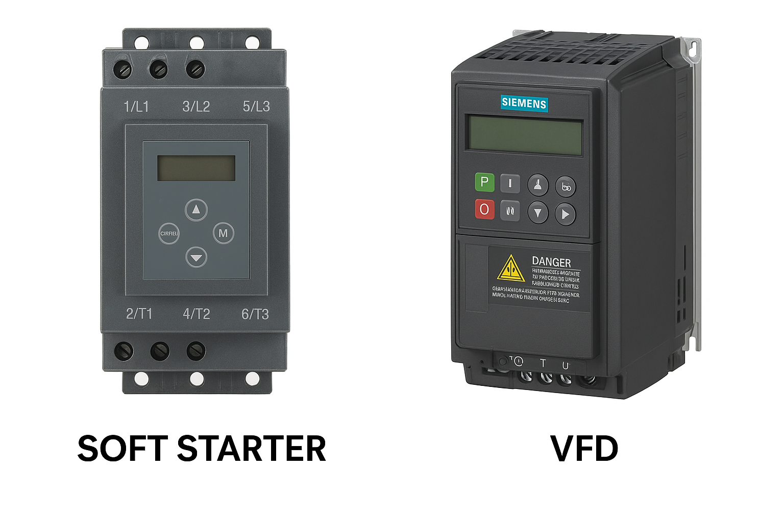تفاوت سافت استارتر و درایو (VFD)