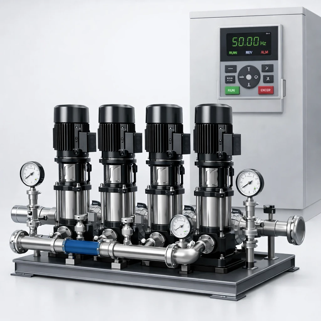 آموزش کامل بوستر پمپ آبرسانی با درایو INVT GD270